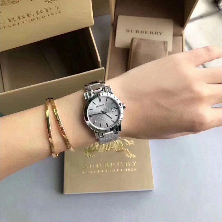  Shop Authentic Burberry The City Silver Dial Silver Steel Strap Watch for Women - BU9143 - Luxxuri