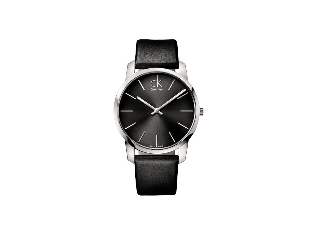  Shop Authentic Calvin Klein City Black Dial Black Leather Strap Watch for Men - K2G21107 - Luxxuri