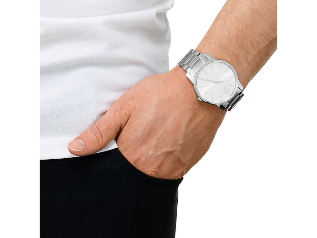  Shop Authentic Calvin Klein City Silver Dial Silver Steel Strap Watch for Men - K2G21126 - Luxxuri