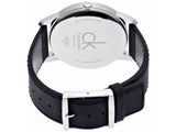  Shop Authentic Calvin Klein City Date Silver Dial Black Leather Strap Watch for Men - K2G2G1C6 - Luxxuri