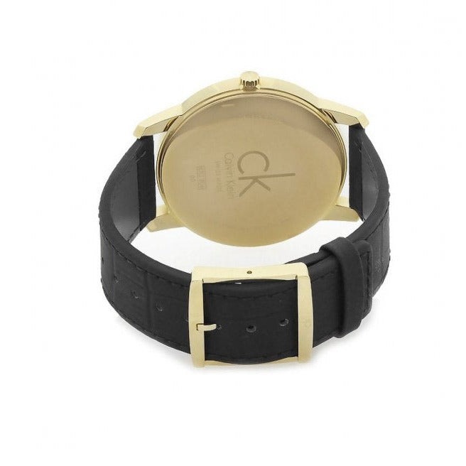  Shop Authentic Calvin Klein City Mother of Pearl White Dial Black Leather Strap Watch for Men - K2G2G5C6 - Luxxuri