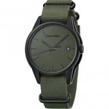  Shop Authentic Calvin Klein Tone Green Dial Green NATO Strap Watch for Men - K7K514WL - Luxxuri