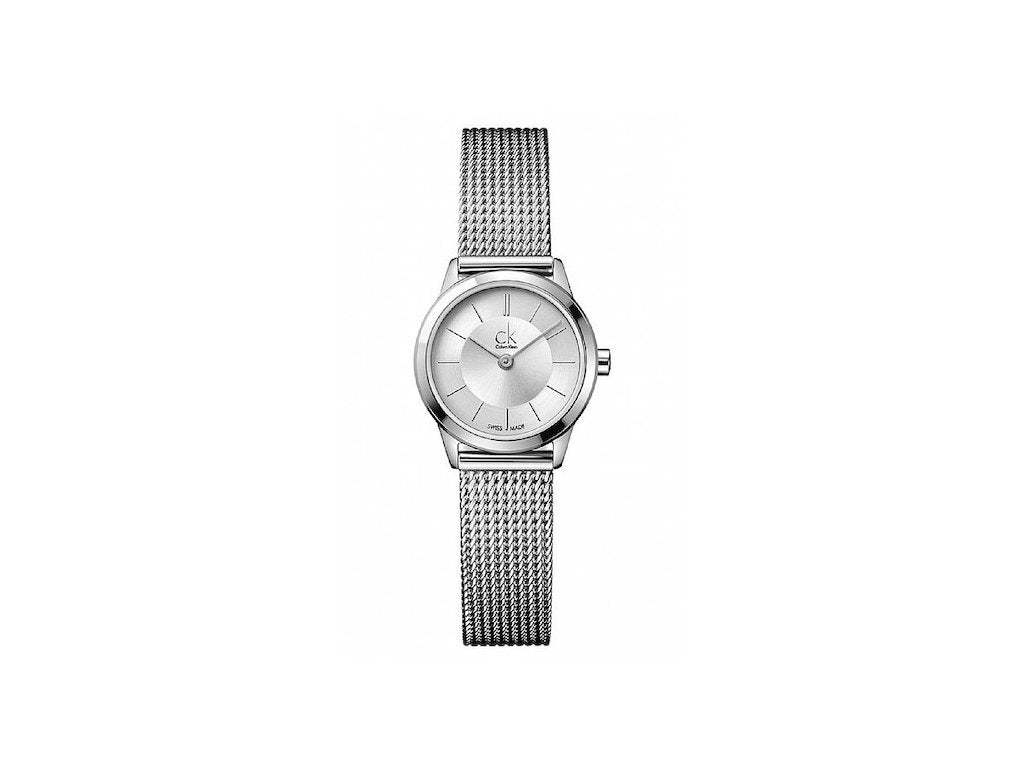  Shop Authentic Calvin Klein Minimal White Dial Silver Mesh Bracelet Watch for Women - K3M23126 - Luxxuri