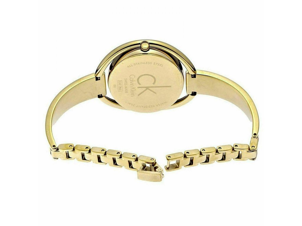  Shop Authentic Calvin Klein Impetuous White Dial Gold Steel Strap Watch for Women - K4F2N516 - Luxxuri