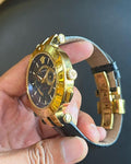  Shop Authentic Versace V-Race Quartz Black Dial Black Leather Strap Watch For Men - VEBV00119 - Luxxuri