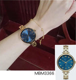  Shop Authentic Marc Jacobs Sally Blue Dial Gold Steel Strap Watch for Women - MBM3366 - Luxxuri