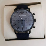  Shop Authentic Emporio Armani Aviator Quartz Grey Dial Blue Fabric Strap Watch For Men - AR11144 - Luxxuri