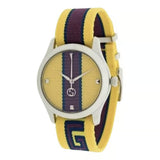  Shop Authentic Gucci G Timeless Quartz Yellow & Purple Dial Yellow & Purple NATO Strap Watch For Men - YA1264069 - Luxxuri