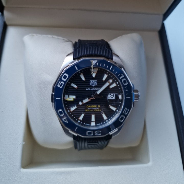  Shop Authentic Tag Heuer Aquaracer Blue Dial Watch for Men - WAY201B.FT6150 - Luxxuri