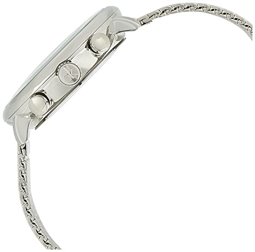  Shop Authentic Calvin Klein High Noon Silver Dial Silver Mesh Bracelet Watch for Men - K8M27126 - Luxxuri