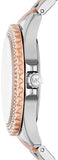  Shop Authentic Michael Kors Everest Three Hand Rose Gold Dial Two Tone Steel Strap Watch For Women - MK7402 - Luxxuri