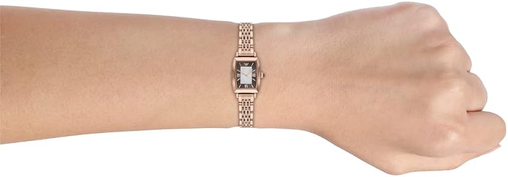  Shop Authentic Emporio Armani Gianni T-Bar Analog Crystal Brown Dial Rose Gold Steel Strap Watch For Women - AR11407 - Luxxuri