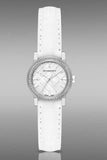  Shop Authentic Burberry The City Diamonds Silver Dial White Leather Strap Watch for Women - BU9221 - Luxxuri