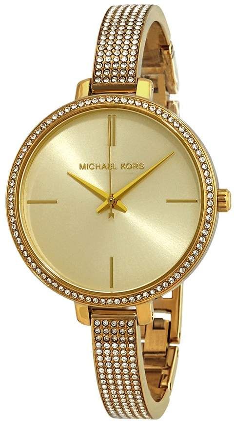  Shop Authentic Michael Kors Jaryn Quartz Gold Dial Gold Steel Strap Watch For Women - MK3784 - Luxxuri