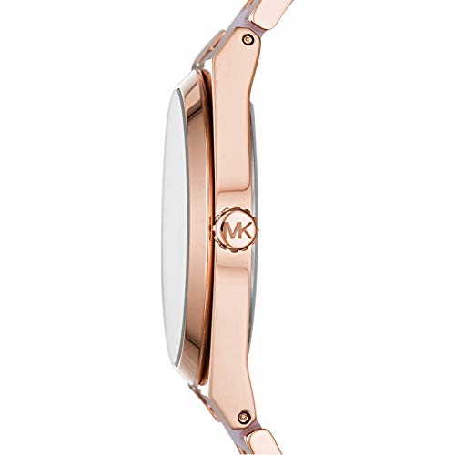  Shop Authentic Michael Kors Channing Quartz Mother of Pearl Pink Dial Two Tone Steel Strap Watch For Women - MK6652 - Luxxuri