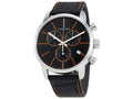  Shop Authentic Calvin Klein City Chronograph Black Dial Black Leather Strap Watch for Men - K2G271C1 - Luxxuri