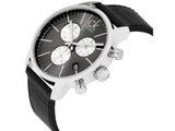  Shop Authentic Calvin Klein City Chronograph Black Dial Black Leather Strap Watch for Men - K2G271CX - Luxxuri