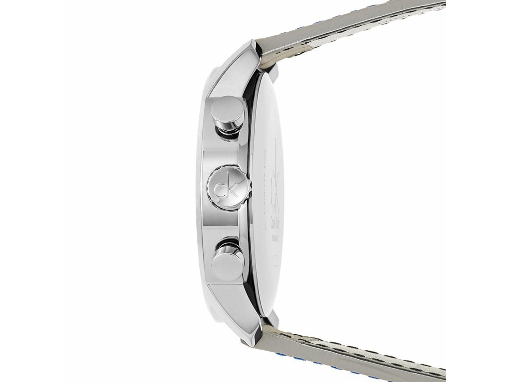  Shop Authentic Calvin Klein City Chronograph White Dial White Leather Strap Watch for Men - K2G271Q4 - Luxxuri