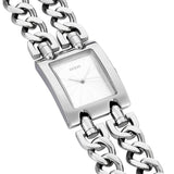  Shop Authentic Guess Mod Heavy Metal Silver Dial Silver Steel Strap Watch For Women - W1117L1 - Luxxuri
