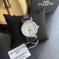 Coach Madison White Dial Black Leather Strap Watch for Women - 14502406