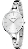  Shop Authentic Calvin Klein Graphic White Dial Silver Steel Strap Watch for Women - K7E23146 - Luxxuri