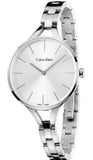  Shop Authentic Calvin Klein Graphic White Dial Silver Steel Strap Watch for Women - K7E23146 - Luxxuri