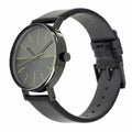  Shop Authentic Calvin Klein Boost Black Dial Black Leather Strap Watch for Men - K7Y214CL - Luxxuri