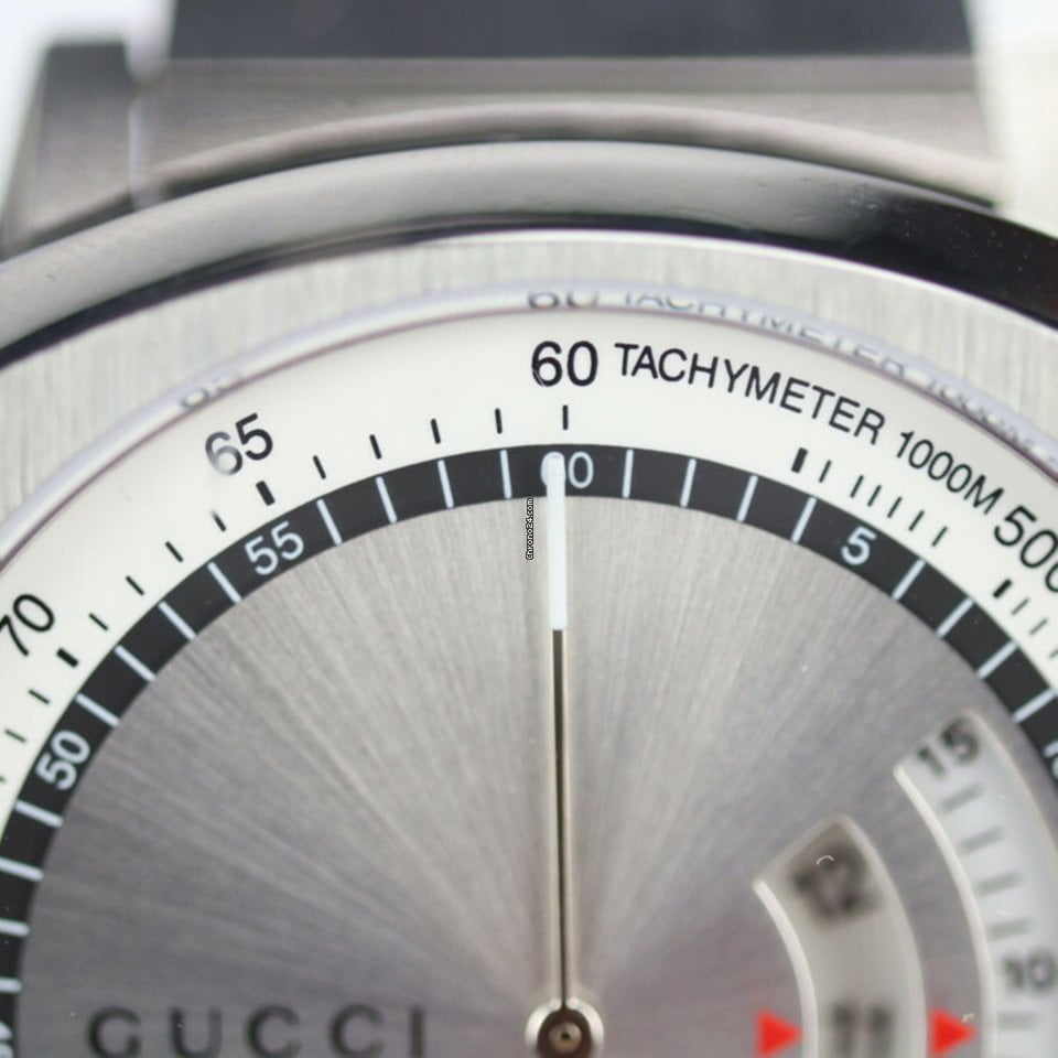  Shop Authentic Gucci Grip Collection Quartz Silver Dial Silver Steel Strap Watch For Men - YA157302 - Luxxuri