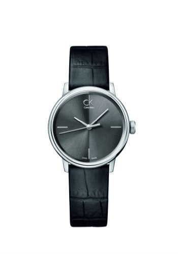  Shop Authentic Calvin Klein Accent Black Dial Black Leather Strap Watch for Women  - K2Y2Y1C3 - Luxxuri