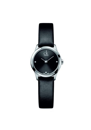  Shop Authentic Calvin Klein Minimal Black Dial Black Leather Strap Watch for Women - K3M231CS - Luxxuri