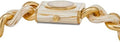 Michael Kors Chain Lock Analog Crystals Silver Dial Gold Steel Strap Watch for Women - MK4809