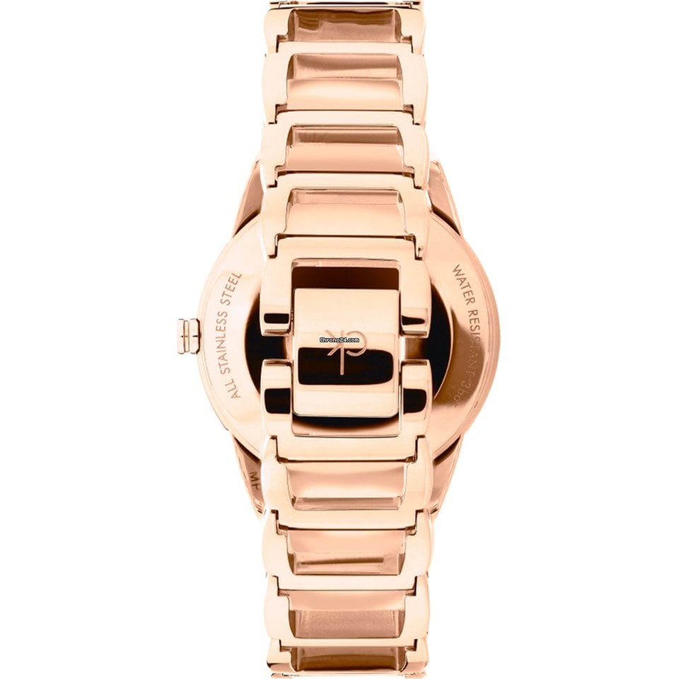  Shop Authentic Calvin Klein Stately White Dial Gold Steel Strap Watch for Women - K3G2362W - Luxxuri