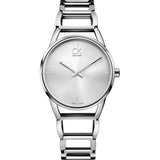  Shop Authentic Calvin Klein Stately Silver Dial Silver Steel Strap Watch for Women - K3G2312W - Luxxuri
