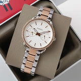  Shop Authentic Fossil Tailor White Dial Two Tone Steel Strap Watch for Women - ES4396 - Luxxuri