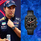  Shop Authentic Tag Heuer Monaco Automatic Chronograph Black Dial Black Leather Strap Watch for Men - CBL2180.FC6497 - Luxxuri
