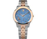  Shop Authentic Versace Audrey Quartz Blue Dial Two Tone Steel Strap Watch for Women - VELR00619 - Luxxuri