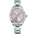  Shop Authentic Versace Hellenyium Pink Dial Silver Steel Strap Watch for Women - V12010015 - Luxxuri