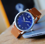  Shop Authentic Fossil Commuter Blue Dial Blue Leather Strap Watch for Men - FS5325 - Luxxuri