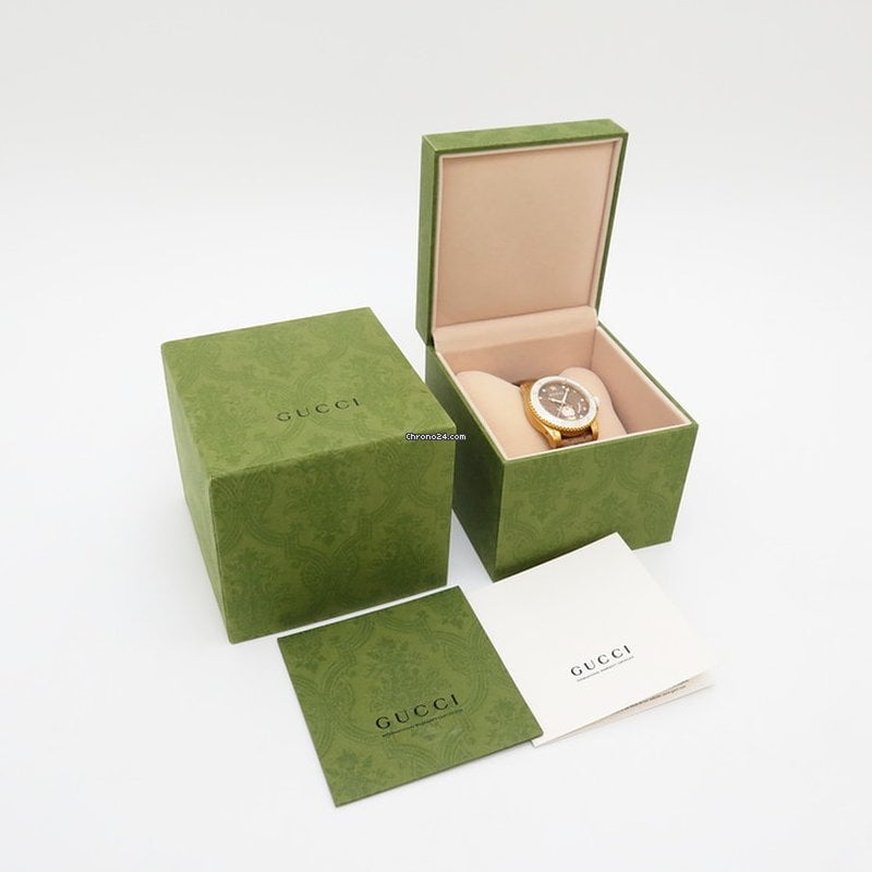  Shop Authentic Gucci Dive Doraemon Brown Dial Brown Leather Strap Watch For Men - YA136334 - Luxxuri