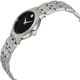  Shop Authentic Movado Veturi Quartz Black Dial Silver Steel Strap Watch for Women - 0606338 - Luxxuri