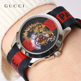  Shop Authentic Gucci G Timless Le Marche Des Merveilles Blue & Red Dial Blue & Red Nylon Strap Unisex Watch  - YA126495 - Luxxuri