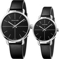  Shop Authentic Calvin Klein Even Black Dial Black Leather Strap Watch for Women  - K7B231CZ - Luxxuri