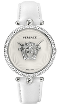 Versace Palazzo Empire White Dial White Leather Strap Watch for Women - VCO010017