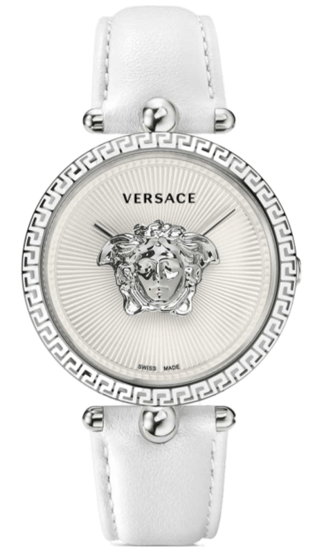  Shop Authentic Versace Palazzo Empire White Dial White Leather Strap Watch for Women - VCO010017 - Luxxuri