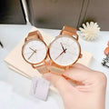  Shop Authentic Calvin Klein Even White Dial Rose Gold Mesh Bracelet Watch for Women - K7B21626 - Luxxuri