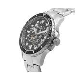  Shop Authentic Fossil FB-01 Automatic Skeleton Black Dial Silver Steel Strap Watch for Men - ME3190 - Luxxuri