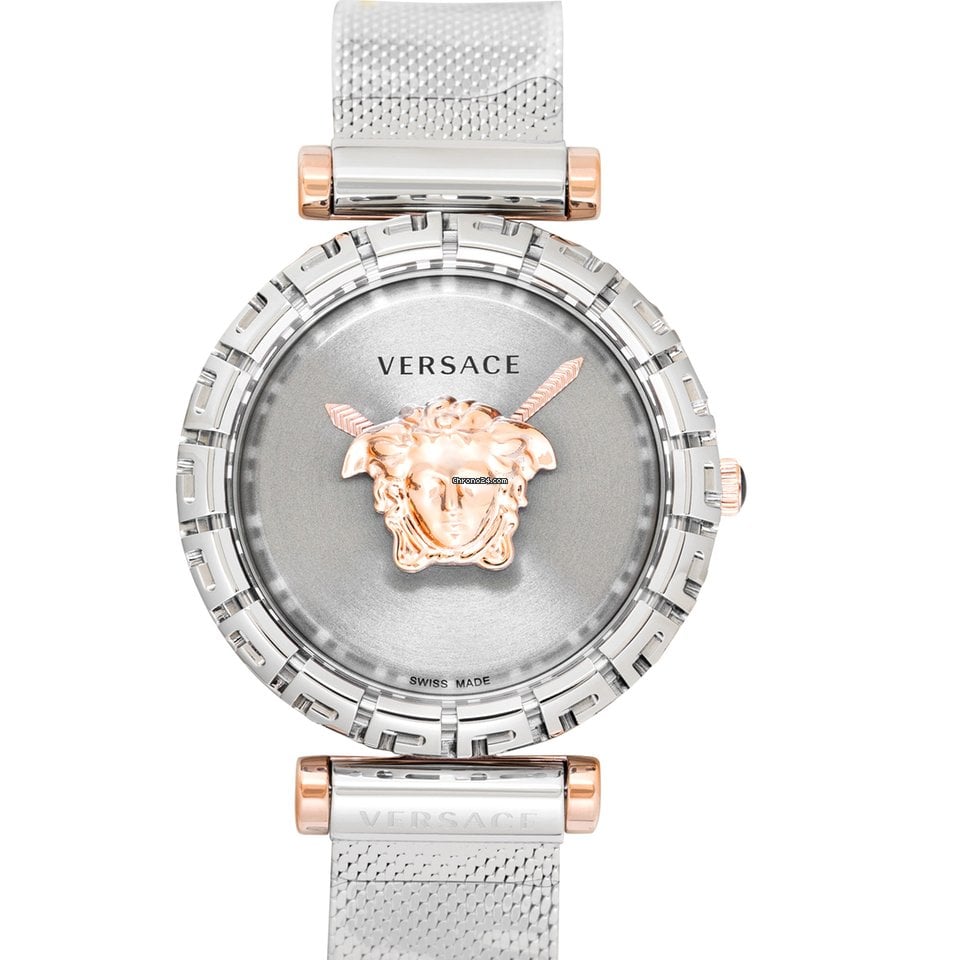  Shop Authentic Versace Palazzo Empire Silver Dial Silver Mesh Bracelet Watch for Women - VEDV00419 - Luxxuri