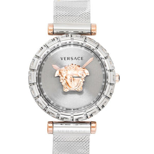  Shop Authentic Versace Palazzo Empire Silver Dial Silver Mesh Bracelet Watch for Women - VEDV00419 - Luxxuri