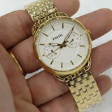  Shop Authentic Fossil Tailor Gold Dial Gold Steel Strap Watch for Women - ES3714 - Luxxuri