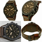  Shop Authentic Fossil Nate Chronograph Brown Dial Brown Leather Strap Watch for Men - JR1511 - Luxxuri